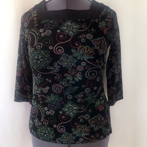*4/$20*Choices Top With Colorful Embroidery - Picture 1 of 7